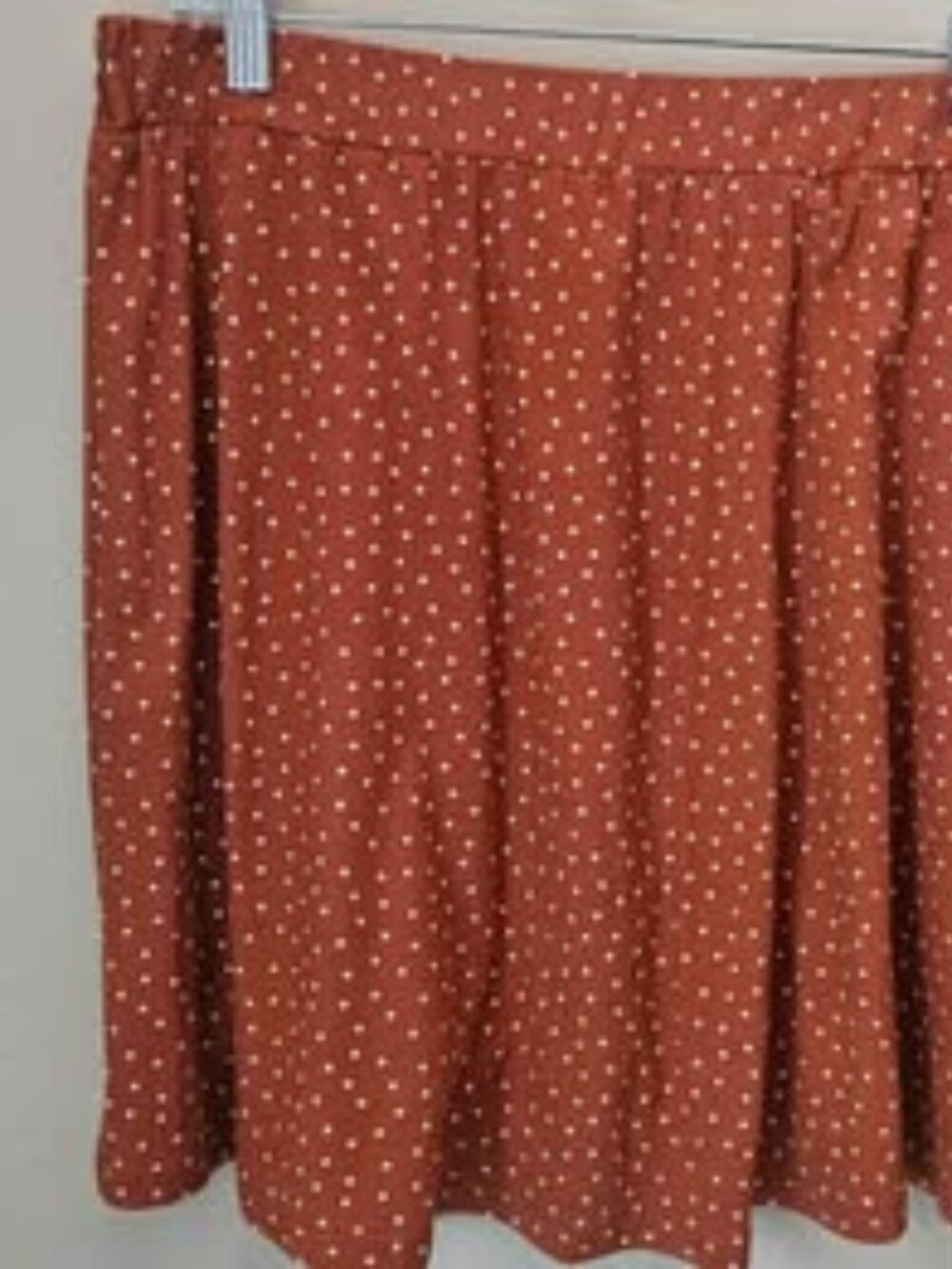 NWT Orange White Polka Dot Skirt large - French Grey / Stitch Fix